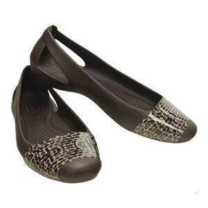 Crocs Sienna Brown Flats Sz 8​​​​​​​​